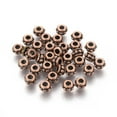 thumbnail image 2 of 3000pc Tibetan Style Spacer Beads Lead Free Cadmium Free and Nickel Free Flat Round Red Copper Color 5mm in diameter 3mm thick hole: 2mm, 2 of 2