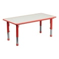 thumbnail image 1 of Bowery Hill Table d'Activité en Plastique Coins Arrondis Rouge/gris, 1 of 5