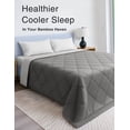 thumbnail image 6 of Zonli Z-Magic Cooling Bamboo Viscose Comforter Breathable Gray 90x108, 6 of 8
