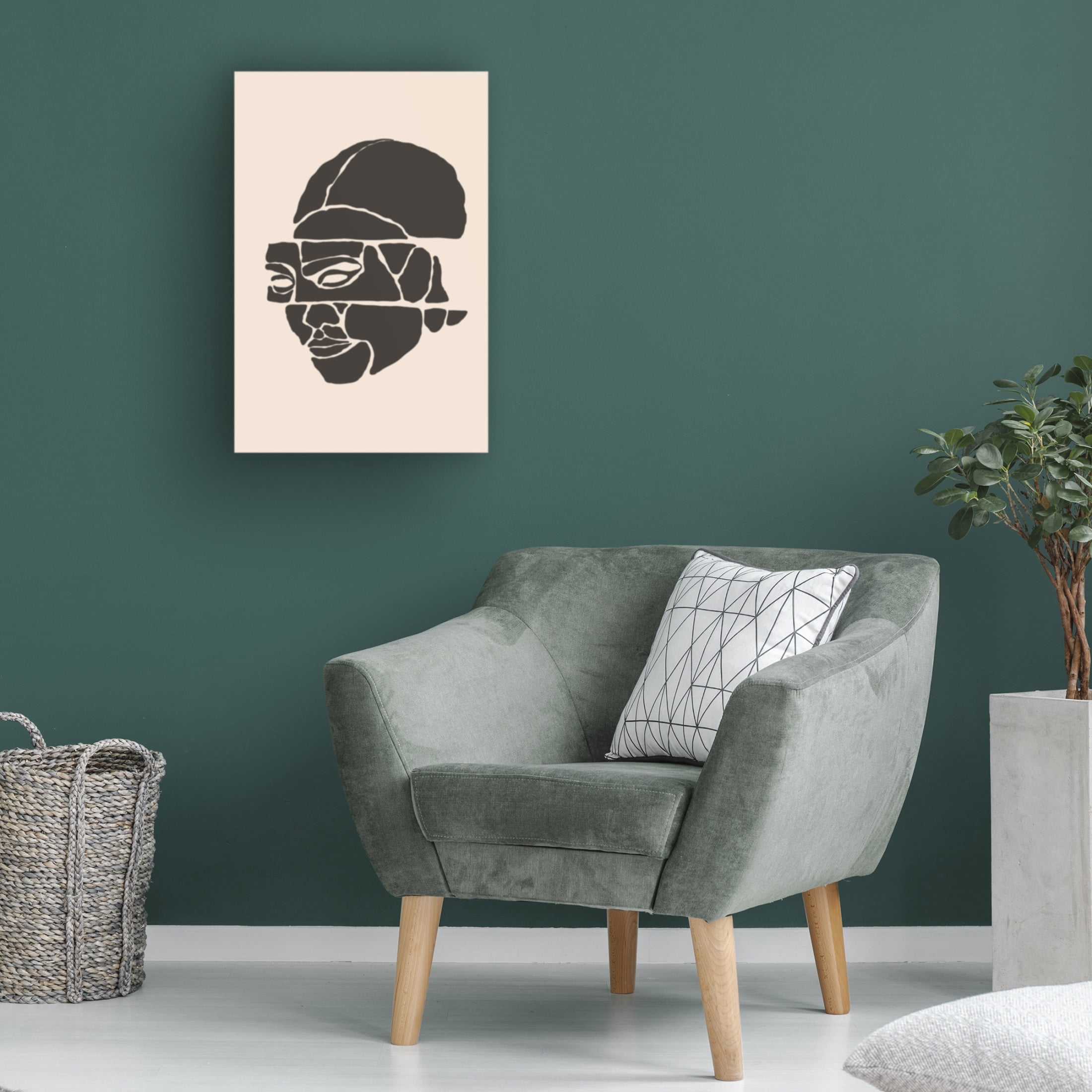 Trademark Fine Art jay stanley Abstract Faces Set 1 Canvas Wall Art