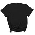 thumbnail image 4 of VgaVtl Womens Tee Shirts Short Sleeve Summer Ladies Shirts Leisure Basic Solid Color Loose Holiday Sports Tops,Black XXL, 4 of 4