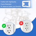 thumbnail image 4 of 20 Pcs 2 Prong Loose Outlet Plug Fix, Plastic Socket Outlet Tightener Insert Snug Plugs for Loose Outlets Ensure Secure Connection for Power Plug Compatible with Most Losing Outlets and Socket, 4 of 7
