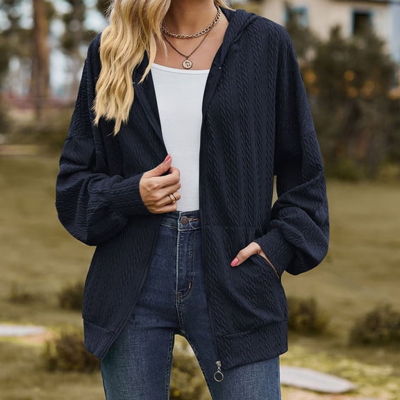 Xcmzpl Women's Hoodies Cute Solid Color Hooded Sweatshirt Oversized Pullover Tops Cotton Long Sleeve Shirts Fall Clothes