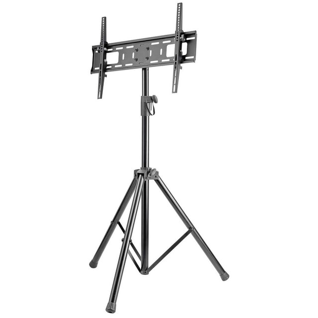 Soporte para TV, de piso con trípode, pantallas planas de 37" a 70" de máximo 35 kg Manhattan Soporta televisiones de 37" a 70"; inclinación de -8° – 0°, Negro