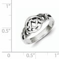 thumbnail image 2 of 925 Sterling Silver Vintage Ring Claddagh Celtic, 2 of 6