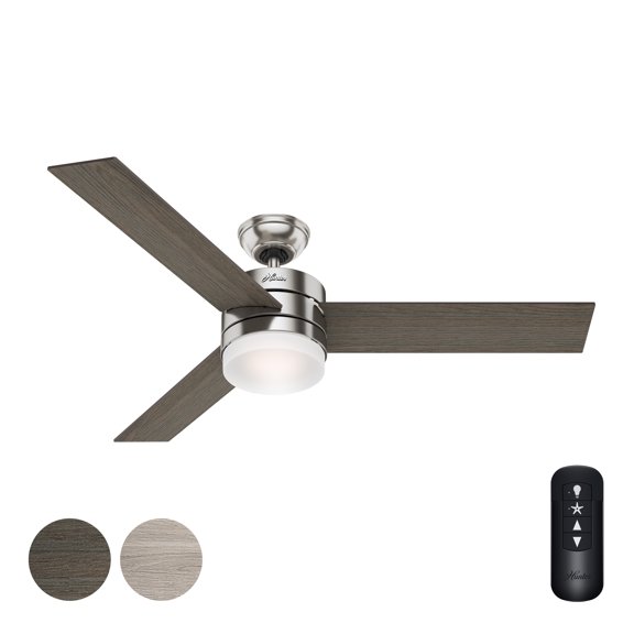Hunter Fan 54 Inch Indoor Ceiling Fan with Remote Control, ‎Contemporary Ceiling Fan with 3 Blade for Living Room, Bedroom, Office, Kitchen