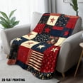 thumbnail image 6 of HELLOYOUNG American Flag Blanket 1pc Ultra-Soft Plush Quilt - Red White Blue Stars & Stripes Patriotic All-Season Throw for Bed Sofa Camping Picnic Indoor Outdoor Home Decor Cozy Durable Easy Care, 6 of 6