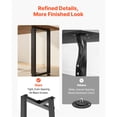 thumbnail image 4 of KFFKFF Table Legs, 29.1" H x 17.7" W Square T Shape Steel Furniture Legs, Modular Design, Easy Assembly, 2204 lbs Max Load Heavy Duty, Set of 2, Black, 4 of 9