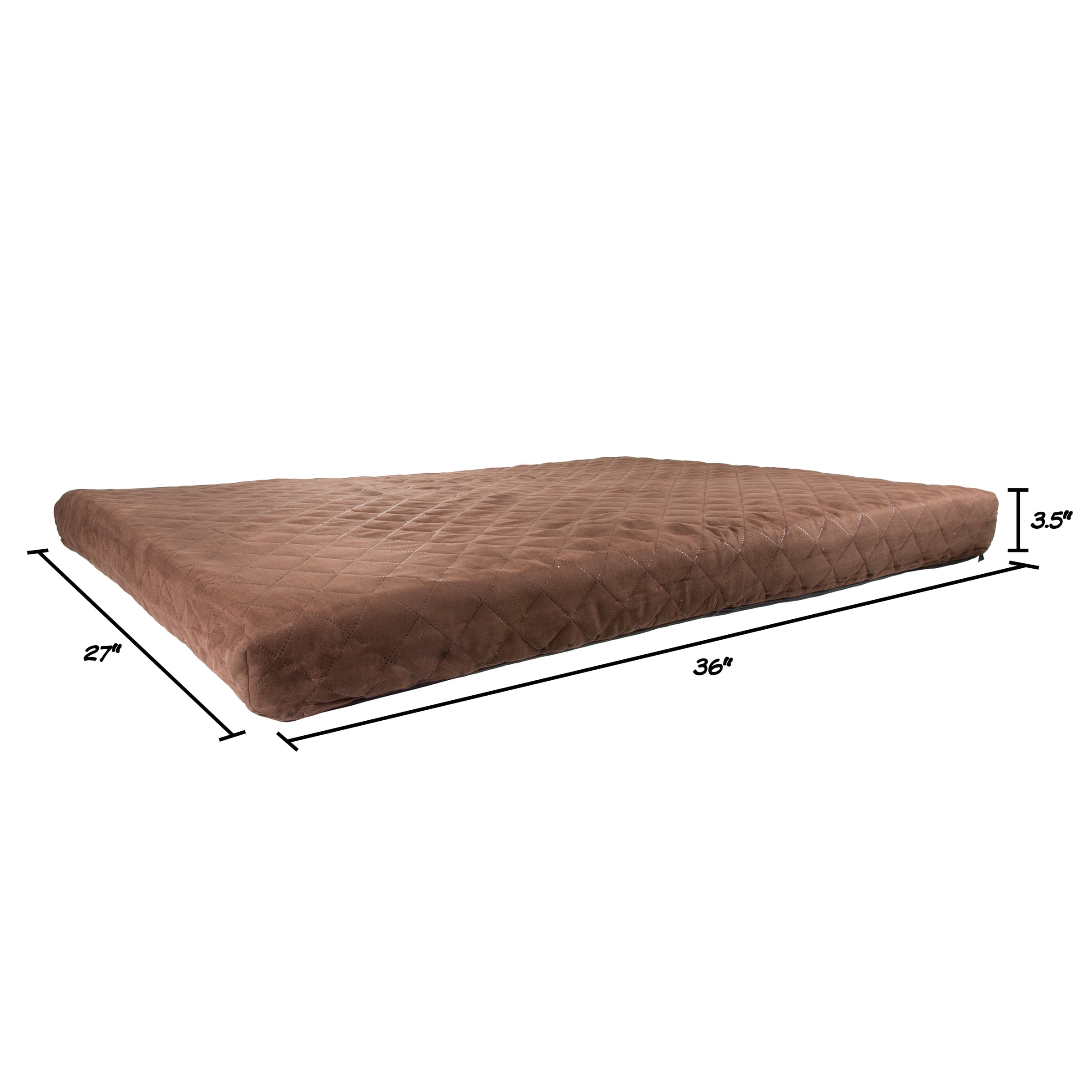 Waterproof Memory Foam Pet Bed- Indoor/Outdoor Dog Bed with Water Resistant Non Slip Bottom and Removeable Washable Cover, 36 x 27 by PETMAKER -Brown