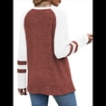 thumbnail image 3 of Sudadera de Larga para Mujer, con Bloques de Color, Informal, para Otoño. Color Caramelo S, 3 of 7