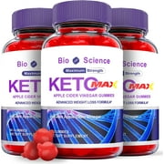 (3 Pack) Bioscience Max Keto ACV Gummies - Supplement for Weight Loss - Energy & Focus Boosting Dietary Supplements for Weight Management & Metabolism - Fat Burn - 180 Gummies