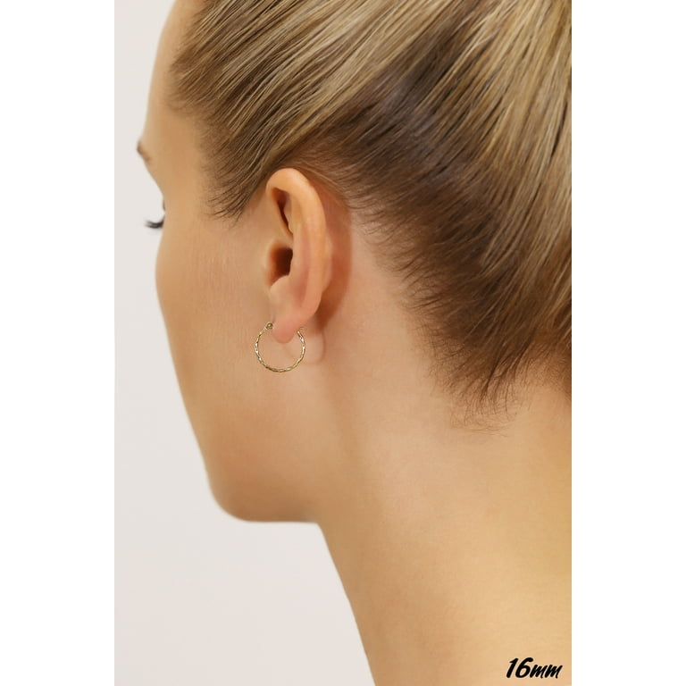 Unisex gold 2024 hoop earrings