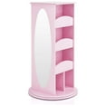 thumbnail image 4 of Guidecraft Kids' Rotating Dress Up Storage Center - Pink: Children's Bedroom Armoire, Open Closet Clothing Organizer with 2 Mirrors, 4 of 7