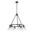 thumbnail image 6 of Yep by Golden Lighting Orwell 6-light Chandelier in Matte Black and Clear Glass, 6 of 9