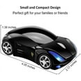 thumbnail image 3 of Wekity Ultra Small Cool Sports 3D Car Shaped Wireless Optical Mouse Mini Cordless Portable Mice for Business Travel Office Home School Gift (Black), 3 of 6