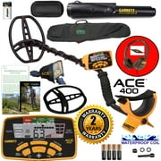 Garrett ACE 400 Metal Detector with Waterproof Coil Pro-Pointer II and Carry Bag