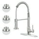 thumbnail image 1 of Batidora de cocina de acero inoxidable 360º Giro flexible Mezclador fregadero de cocina Extraíble Grifo Grifo mezclador comercial con dos mangueras con acero inoxidable, 1 of 9