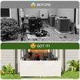 thumbnail image 3 of Erommy 4 Panels Outdoor Privacy Fence, 48in H x 48in W Air Conditioner Fence，No Dig Trash Can Fence, Fence Pool Equipment Enclosure, Horizontal PVC Privacy Screen with 18 in Ground Stakes, 3 of 9