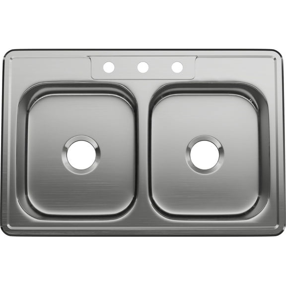 Proflo Pfsr332283a Bealeton 33" Drop In Double Basin Stainless Steel Kitchen Sink -