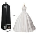 MISSLO 72" Bridal Wedding Gown Garment Bag for Long Dresses 15" Gusset Travel Garment Cover