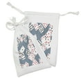 thumbnail image 2 of Casino Fabric Pouch Set of 2, Abstract Background with Playing Cards Metropolitan Tourist Attractions, Small Drawstring Bag for Toiletries Masks and Favors, 9" x 6", Slate Blue Red Black, by Ambesonne, 2 of 2