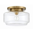 thumbnail image 2 of X3112-SB Craftmade Lighting Peri - 1 Light Flush Mount-Satin Brass Finish, 2 of 7
