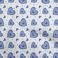 thumbnail image 1 of oneOone Viscose Chiffon Medium Blue Fabric Valentine Heart Quilting Supplies Print Sewing Fabric By The Yard 42 Inch Wide, 1 of 4