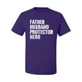 thumbnail image 2 of Wild Bobby,Father Husband Protector Hero Best Dad Husband Gift, Father's Day, Men Graphic Tees, Purple, Medium, 2 of 3