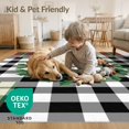 thumbnail image 4 of ODIKA 6'x9' Washable Area Rug Checkerboard Tartan Farmhouse Wreath Layering Under Doormat Plaid Playful for Dining Room, Table, Office Décor, Non-Slip Chair-Friendly, 4 of 7