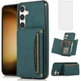 thumbnail image 1 of MYKOMI Phone Case for Samsung Galaxy A35 5G Wallet Cover with HD Screen Protector and PU Leather Credit Card Holder Stand Rugged Slot Flip Cell Accessories A 35 35A A355G Women Men, 1 of 6