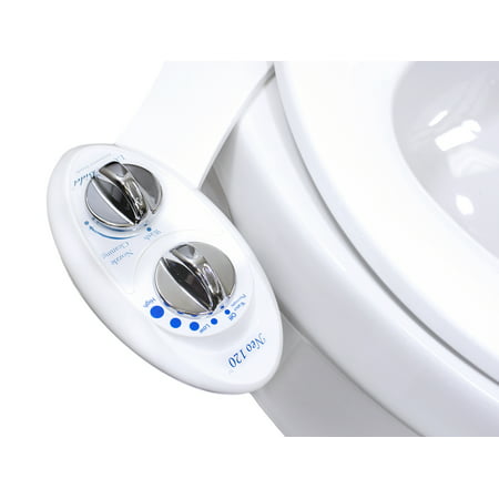 Luxe Bidet Neo 120 Luxury Fresh Water Self-Cleaning Non-Electric Bidet Attachment, white