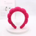 thumbnail image 4 of 5 pieces/set Sponge Spa Face Wash Headband Soft and Warm Coral Velvet Hair Hoop Hair Strap Wristband Skincare Makeup Removal Shower Female, 4 of 7