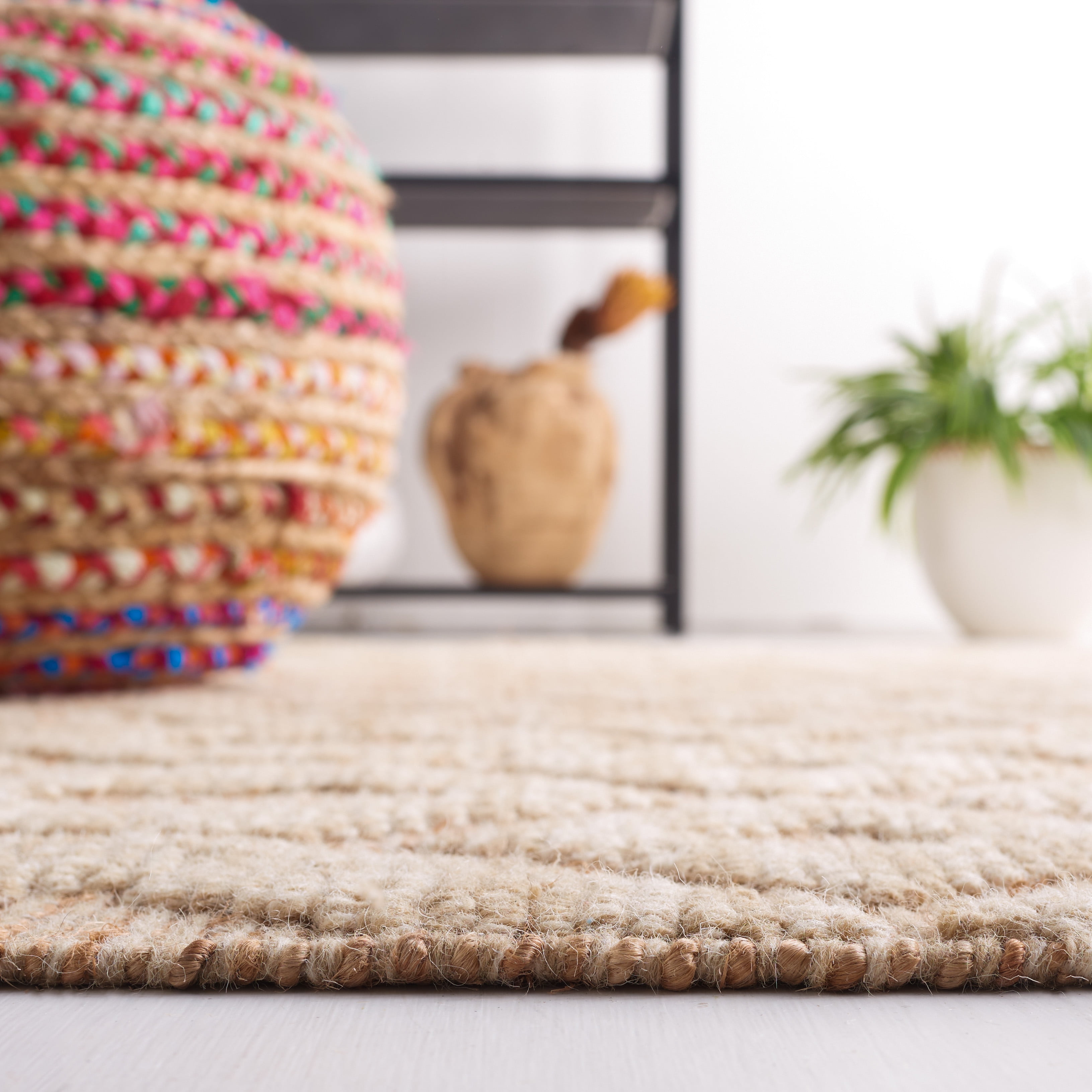 SAFAVIEH Natural Fiber Erksine Geometric Runner Rug, Natural/Beige, 2'3" x 8'