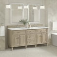 thumbnail image 5 of James Martin Vanities 72" Double Vanity, Light Natural Oak w/ 3 CM White Zeus Quartz Top, 5 of 7