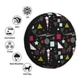 thumbnail image 4 of Wukai Colorful Geometry Print Spare Tire Cover for RV Trailer,Waterproof PVC Faux Leather Wheel Cover Fit for Truck,Trailer,RV,SUV,Camper and Most Vehicle-17 inch, 4 of 6