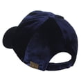 thumbnail image 4 of C.C Unisex Soft Velvet Crushable Blank Adjustable Baseball Cap Hat, Navy, 4 of 4