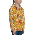 thumbnail image 3 of Kdxio Daisy maple fall Pattern Boys Athletic Unisex Boys Girls Hoodie with Pocket Sweatshirts-Medium, 3 of 6