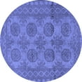 thumbnail image 1 of Ahgly Company Indoor Round Persian Blue Traditional Area Rugs, 5' Round, 1 of 4