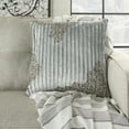 thumbnail image 4 of Nourison Sofia Beaded Pleated Velve Powder Decorative Throw Pillow , 18" x 18", 4 of 5