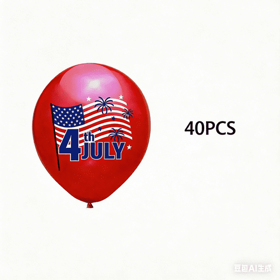 FastXmas 40Pcs 4th of July Balloons Decorations, Patriotic Independence Day American Flags Party Balloons Blue Red White Decor for Fourth of July Memorial Day 250th Anniversary Decor(30 Inch)