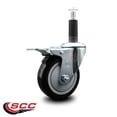 thumbnail image 2 of 4 Inch Black Poly Swivel 1 Inch Expanding Stem Caster Total Lock Brake SCC, 2 of 2