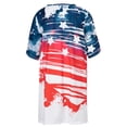 thumbnail image 3 of VILOVE Plus Size American Flag Dress for Women American Flag Patriotic Short Sleeve Loose Midi Dresses, 3 of 8