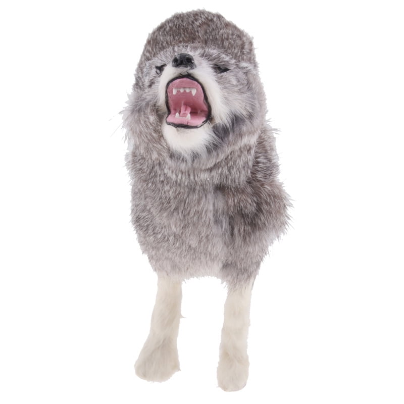 Realistische Howling Grey Wolf Modell Action Figur Kinder pädagogisches 
