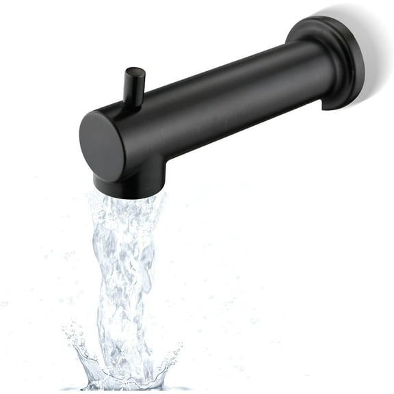 Slip on Extra Long Tub Spout with Diverter Universal Tub Diverter Spout for 1/2" Copper Water Pipe, Oil Rubbed Bronze