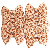 Set of 12 Giraffe Bows 5 Inches Large Bows Wholesale Bows, DIY Fabric Hair Bows - No Clips
