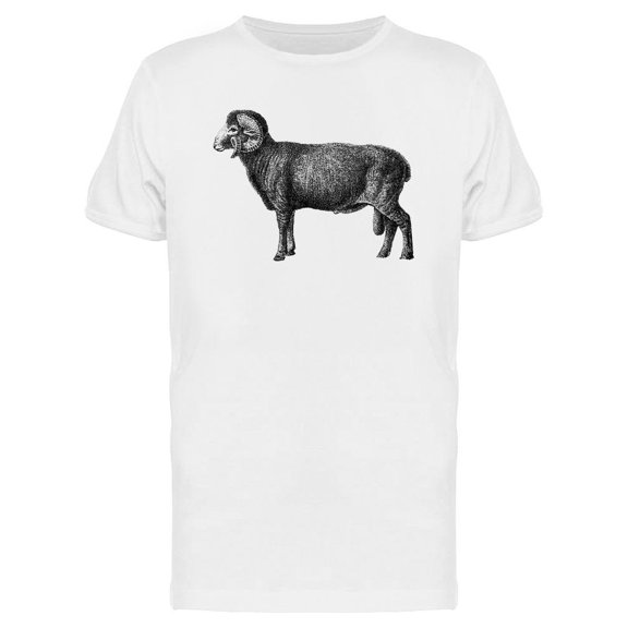 Horned Merino Sheep T-Shirt Men -Image by Shutterstock, Male 3X-Large