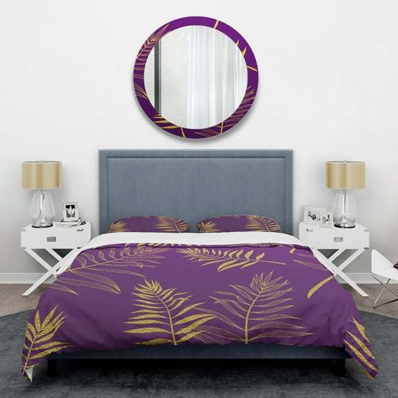 Designart 'Tropical Foliage V' Mid-Century Modern Duvet Cover Set
