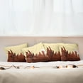 thumbnail image 4 of Ambesonne Cactus Throw Pillow Cover 4 Pack, Arid Country Eco Sunset, 18", Yellow Brown Redwood, 4 of 5