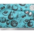 thumbnail image 3 of Soimoi Georgette Viscose Fabric Mix Fruits Fabric Prints By Yard 42 Inch Wide, 3 of 3