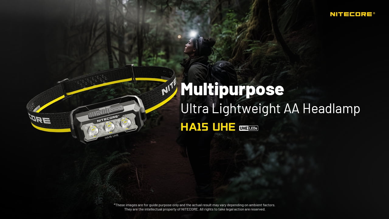 Nitecore HA15 UHE 1x AA Lightweight Headlamp (with NL1411R battery)